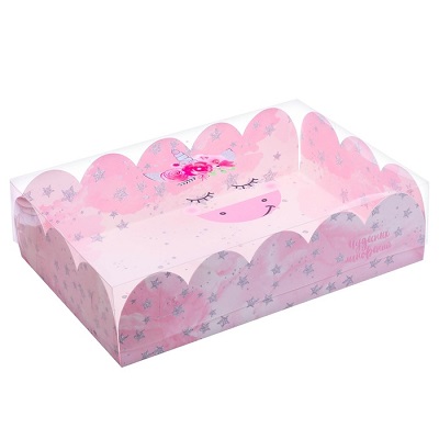 Коробка подарочная с PVC крышкой Чудесных мгновений, 20*30*8 см 3573559